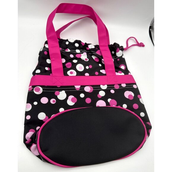 Girls Youth Hot Pink Dance Ballet Tote Bag Multicolored Dance Print New - Picture 3 of 6